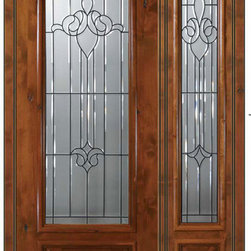 Prehung Entry Sidelite Door 96 Alder Arlington 1 Panel 3/4 Lite Glass - Front Doors