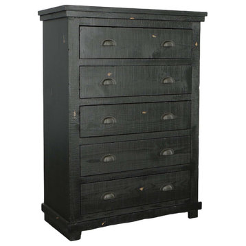 Willow Chest, Distressed Black