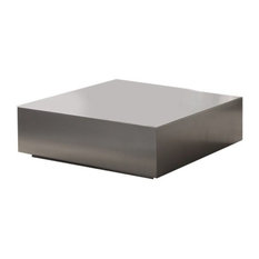 Modrest Anvil Modern Brushed Stainless Steel Coffee Table