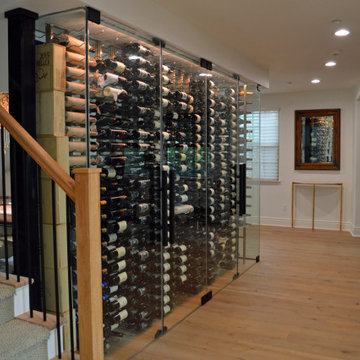 Home Wine Cellar In Glass Enclosure
