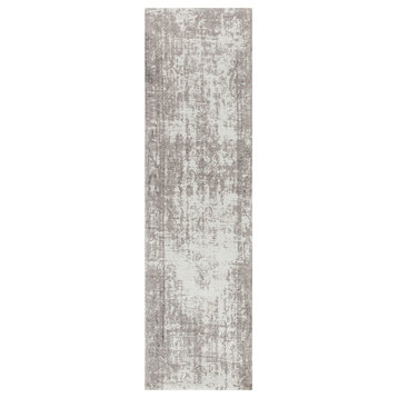 Safavieh Classic Vintage Collection CLV225 Rug, Silver/Ivory, 2'3" X 8'