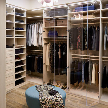 Master Closet for a Warm Contemporary