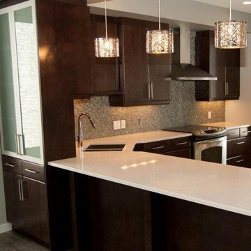Transitional Espresso Kitchen