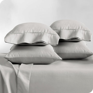 Bare Home Microfiber Pillowcases - Multi-Pack, Light Gray, Standard, Set of 4