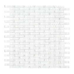 Glisten Mosaic &ndash; Frost &ndash; 11.25 x 10.125 &ndash; (10401) - Mosaic Tile - Jeffrey Court - Mosaic Tile