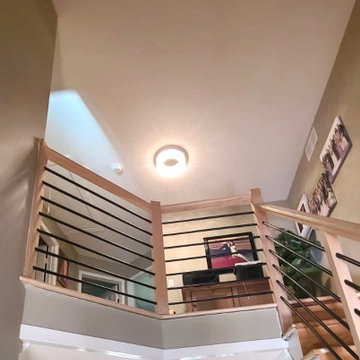 New Horizontal Metal and Wood Railings