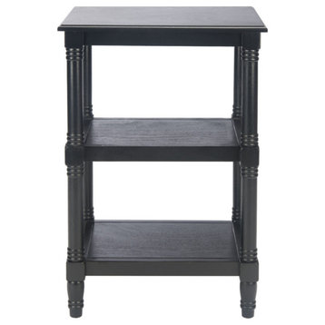 Suki 3 Shelf Accent Table Black
