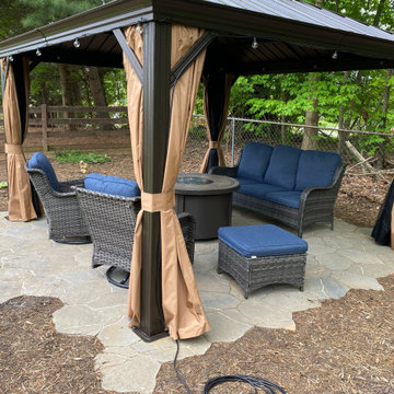 Irregular Paver Patio with Gazebo