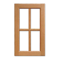 Century with French Lites from CabinetNow.com shown in Red Oak - Kitchen Cabinetry