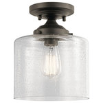 Kichler Lighting - Kichler Lighting 44033NI Winslow - One Light Semi-Flush Mount - Canopy Included: TRUE Shade Included: TRUE Canopy Diameter: 5.25* Number of Bulbs: 1*Wattage: 75W* BulbType: A19* Bulb Included: No