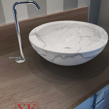 Exclusive Solid Marble Vessel Sinks- at YK Stone Center Only. $1,200.00