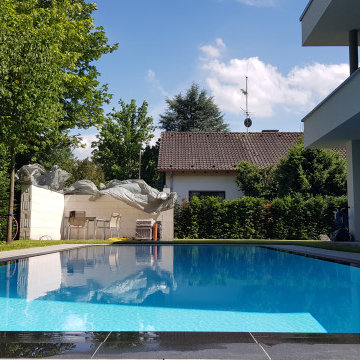 NIVEKO Polystone Überlaufbecken Modell Advance in weiß 10,00 x 3,60 x 1,50 m Nat