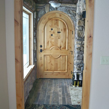 Knotty Alder Satin clear coat entryway