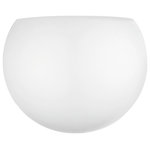 Livex Lighting - Livex Lighting 1 Shiny White Wall Sconce - The clean and crisp Piedmont 1-light half moon sconce makes a contemporary statement with the smooth curve of its shiny white finish shade.