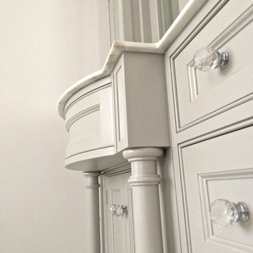 Traditional his and hers vanity area