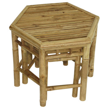 Bamboo End Table, Set Of 2, Natural