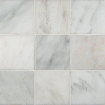 Arabesco Carrara 4x4 Honed and Beveled Marble Tile