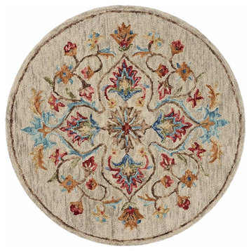 Floral Oasis Area Rug, 4' Round