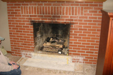 How I made a small brick fireplace Chateau worthy