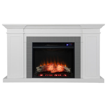 Alexandre Bookcase Electric Fireplace With Touch Screen Control Panel