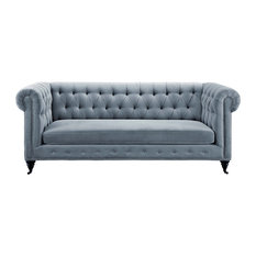 English Country Style Sofas Houzz 1st Avenue Powell Velvet Sofa Gray Sofas