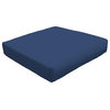 TK Classics 6" High Back Fabric Ottoman Cushion in Navy