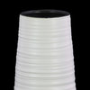 Ceramic Round Vase With Combed Design Body, White, Medium