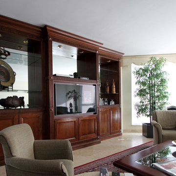 Retrofit your old entertainment center to accommodate a new flat panel HDTV.