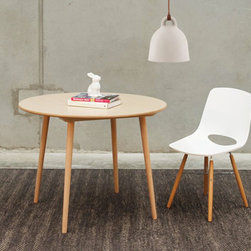 Dining TablesNatural Ironica 100cm Round Kitchen Table by Tom Kelley for TON - Dining Tables