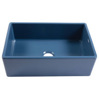 Austen Matte Blue Fireclay 30" Single Bowl Farmhouse Undermount Kitchen Sink