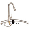 Valencia Kitchen Faucet Brushed Nickel Swivel Pull Out Brass Faucet