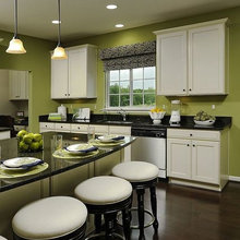 green kitchen walls
