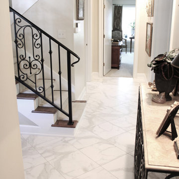 Tiled Foyer Floor - Tile & Installation by Exact Tile Inc