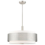 Livex Lighting - Livex Lighting 46255-91 Noria, 5 Light Chandelier, Brushed Nickel/Satin Nickel - The Noria collection combines an intricate organicNoria 5 Light Chande Brushed Nickel Off-WUL: Suitable for damp locations Energy Star Qualified: n/a ADA Certified: n/a  *Number of Lights: 5-*Wattage:60w Medium Base bulb(s) *Bulb Included:No *Bulb Type:Medium Base *Finish Type:Brushed Nickel