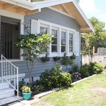 Bungalow exterior painting and landscape