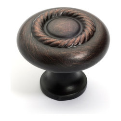 Dynasty Hardware - Rope Cabinet Knob Aged Oil Rubbed Bronze - Cabinet And Drawer Knobs