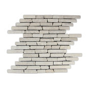 12"x12" Cream Pencil Stone Mosaic Tile