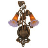 11W Amber/Purple Pond Lily 2 LT Wall Sconce