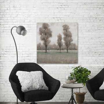 "Shimmering Trees I" Painting Print on Wrapped Canvas