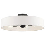Livex Lighting - Livex Lighting 46928-04 Venlo - 22" Four Light Semi-Flush Mount - No. of Rods: 3  Canopy IncludedVenlo 22" Four Light Black/Brushed NickelUL: Suitable for damp locations Energy Star Qualified: n/a ADA Certified: n/a  *Number of Lights: Lamp: 4-*Wattage:40w Medium Base bulb(s) *Bulb Included:No *Bulb Type:Medium Base *Finish Type:Black/Brushed Nickel
