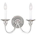 Livex Lighting - Cranford Wall Sconce, Polished Nickel - Beautiful squared arms in a polished nickel finish give this cranford wall sconce a transitional update to a traditional look.
