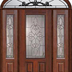 Prehung Side lights-Transom Door 80 Fiberglass Courtlandt 3/4 Lite - Front Doors