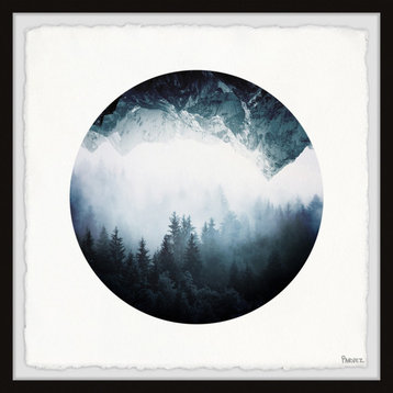 "Upside Down Forest Mountain" Framed Painting Print, 12"x12"