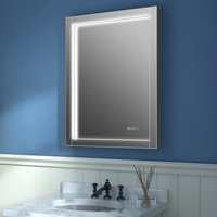 ExBrite LED Lighted Bathroom Mirror with Defog and Stepless Dimming, 24 ...