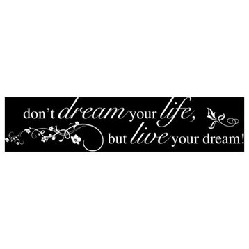 Live Your Dream Wall Decal, White, 28"x5"