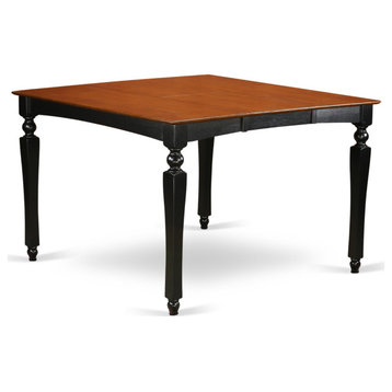 54" Counter Dining Table-18" Butterfly Leaf, Black (Only Tabletop Available)