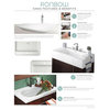 Ronbow Rectangle Ceramic Undermount Bathroom Sink, White