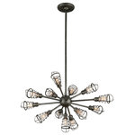 Troy Lighting - Conduit, Pendant, 13 Light Arm, Old Silver Finish - For over 50 years, Troy Lighting has transcended time and redefined handcrafted workmanship with the creation of strikingly eclectic, sophisticated casual lighting fixtures distinguished by their unique human sensibility and characterized by their design and functionality.