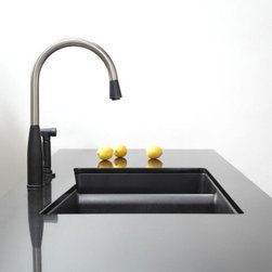 Kraus 33 inch Undermount 60/40 Double Bowl Black Onyx Granite Kitchen Sink - Kitchen Sinks