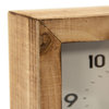 Wooden Box Clock, Brown, White